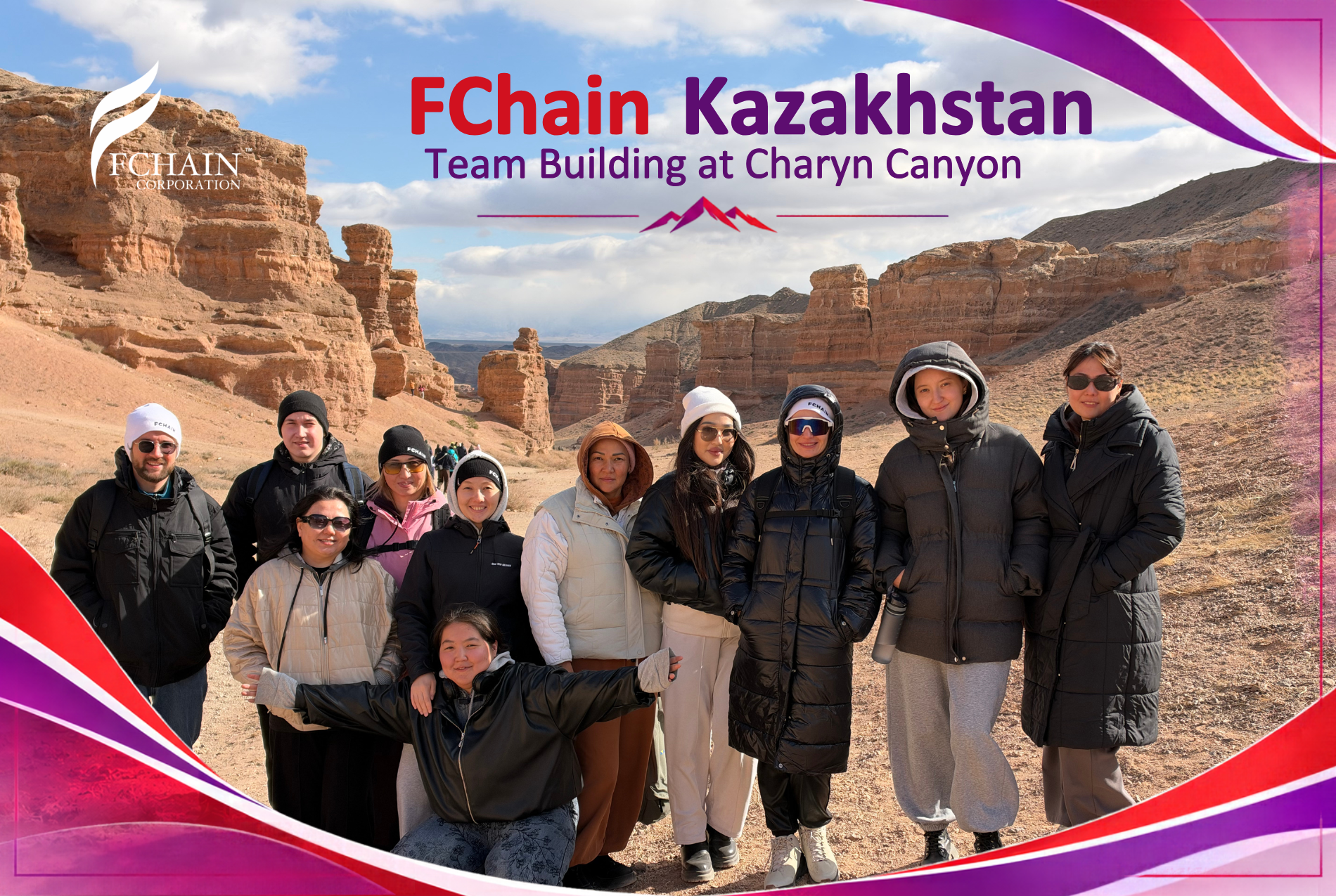 FChain Kazakhstan Team Building at Charyn Canyon